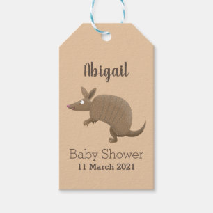 Funny armadillo Happy Cartoon Illustration Geschenkanhänger