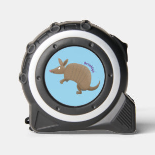 Funny armadillo Happy Cartoon Illustration Maßband