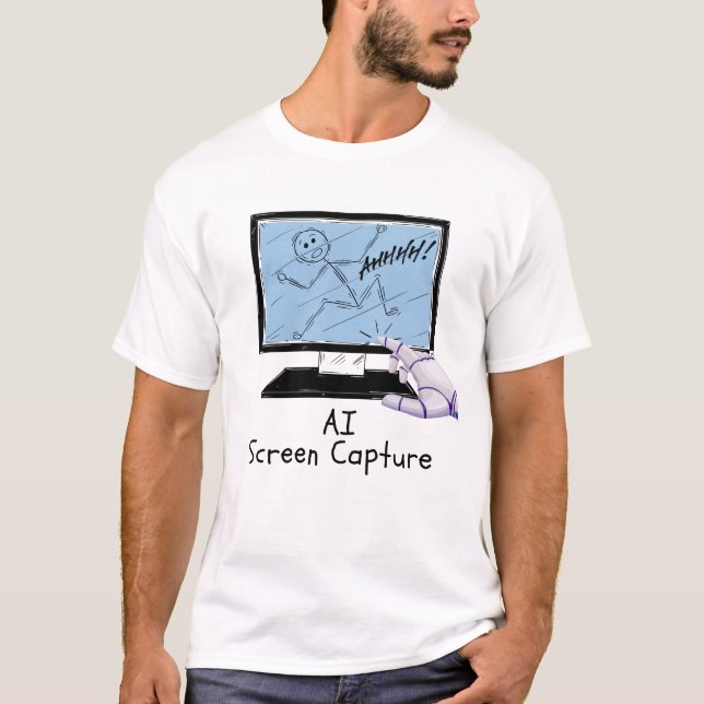Funny Artificial Intelligence Screen Capture T-Shirt (Vorderseite)