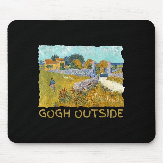 Funny Artist Gogh Outside Starry Night Insrational Mousepad (Vorne)