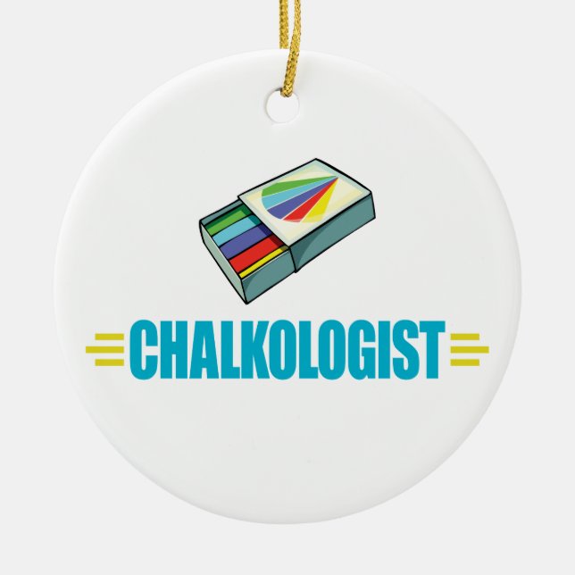 Funny Artist's Chalk Keramikornament (Vorne)