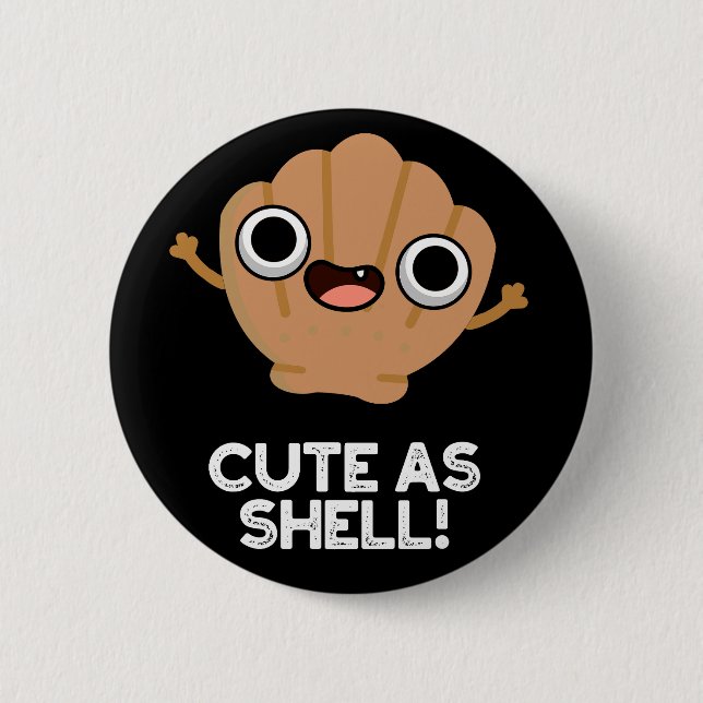 Funny As Muscheln Funny Seashell Pub Dark BG Button (Vorderseite)