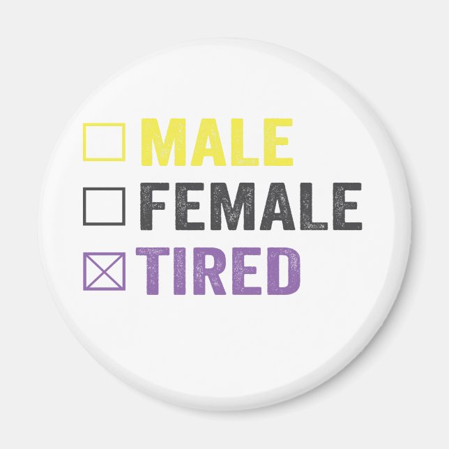 Funny Asexual Transexual LGBT Prix non Binary Magnet (Vorne)
