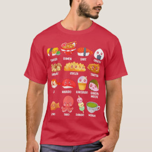 Funny Asian Food Fan Kawaii Ramen Sushi J T-Shirt