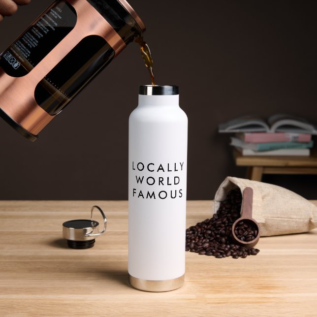 Funny Aspiration Minimalistisch Moderne Namplate Trinkflasche (Kaffee)