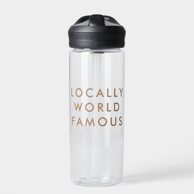 Funny Aspiration Minimalistisch Moderne Namplate Trinkflasche (Vorderseite)