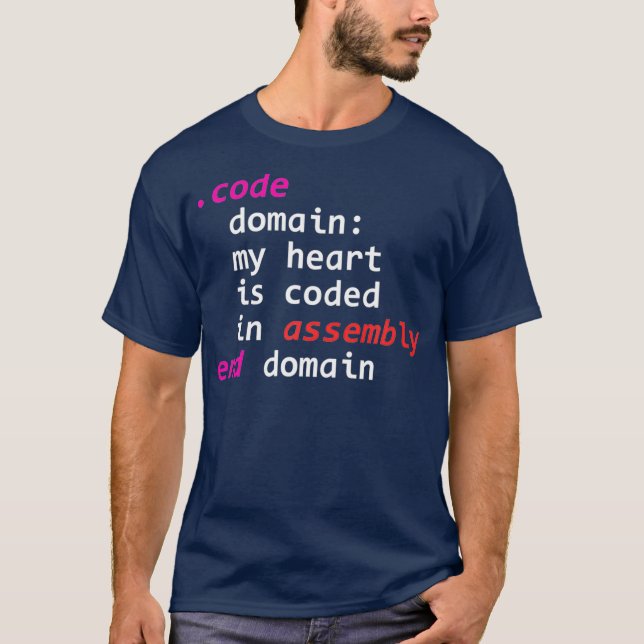 Funny Assembly Language Coding Software T-Shirt (Vorderseite)