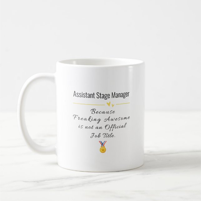 Funny Assistant Bühne Manager Gift - Theaterleben Kaffeetasse (Links)