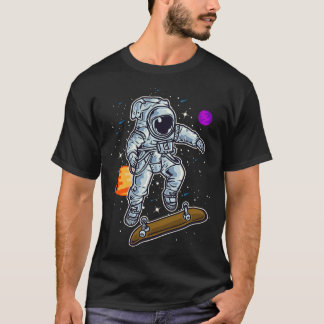 Funny Astronaut Design Skaten in Space Cool A T-Shirt