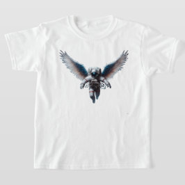 Funny Astronaut mit Angel Wings im Weltraum T-Shirt