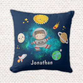 Funny Astronaut Spaceship Boy Gift Kissen