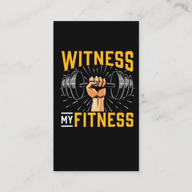 Funny Athlete Gym Workout Dumbell Spaß Visitenkarte (Vorderseite)