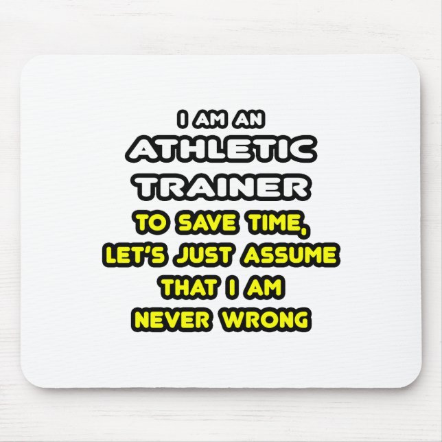 Funny Athletic Trainer T - Shirt Mousepad (Vorne)