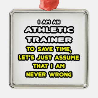 Funny Athletic Trainer T - Shirt Ornament Aus Metall
