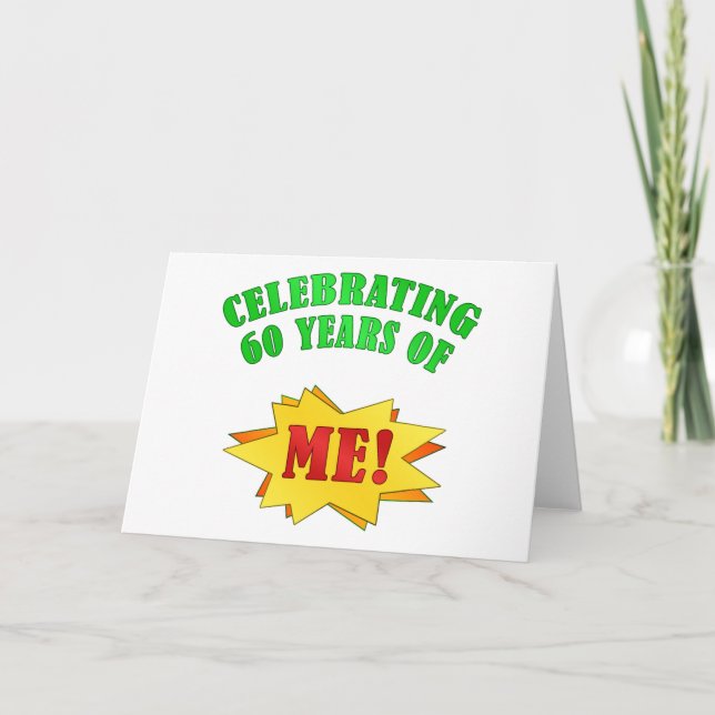 Funny Attitude 60. Geburtstagsgeschenke Karte (Vorderseite)