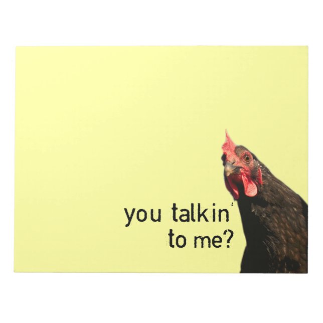 Funny Attitude Chicken Notizblock (Vorderseite)