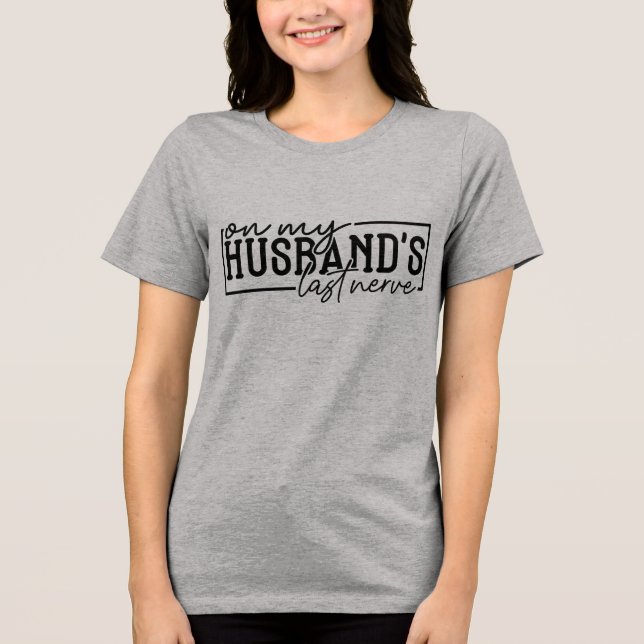 Funny auf meinem letzten Nerv Tri-Blend Shirt (Vorderseite)