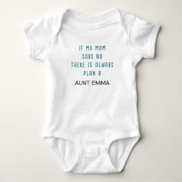 FUNNY AUNT Slogan Individuelle Name Baby Strampler