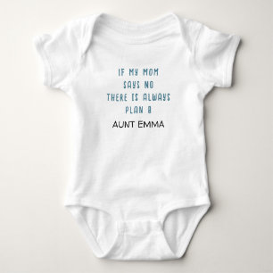 FUNNY AUNT Slogan Individuelle Name Baby Strampler
