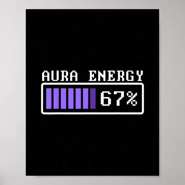 Funny Aura Energy At 67 Six Seven Genz Meme Slang  Poster (Vorne)