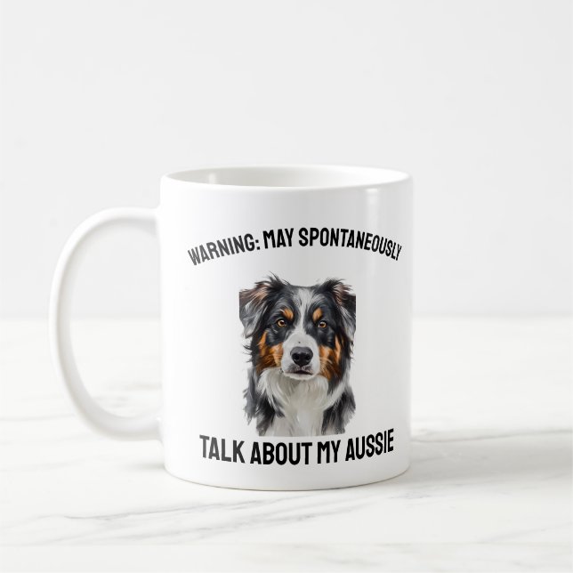 Funny Aussie Dog Lustiges Kaffeekaffee Tasse Tasse (Links)