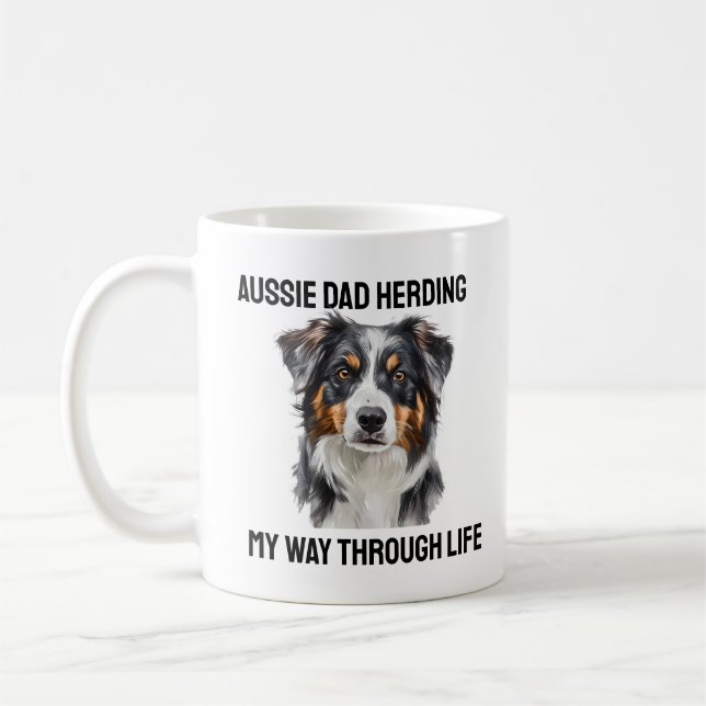 Funny Aussie Vater Herding Tasse (Links)