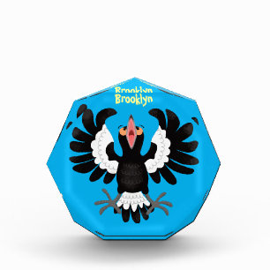 Funny Australian Magpie Cartoon Illustration Fotoblock