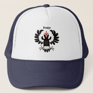 Funny Australian Magpie Cartoon Illustration Truckerkappe