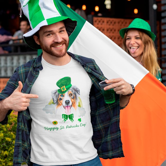 Funny Australian Shepherd Gold St Patricks Day T-Shirt (Von Creator hochgeladen)