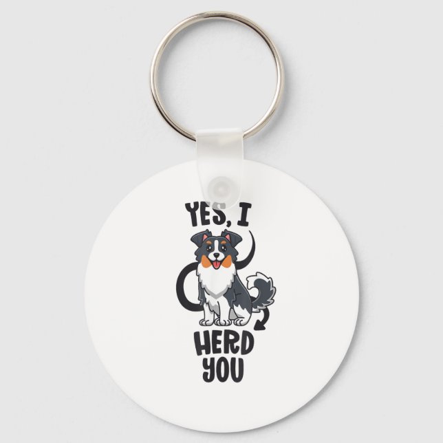 Funny Australian Shepherd Mama Gifts Aussie Yes I  Schlüsselanhänger (Vorderseite)