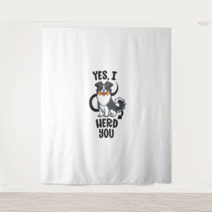 Funny Australian Shepherd Mama Gifts Aussie Yes I Wandteppich