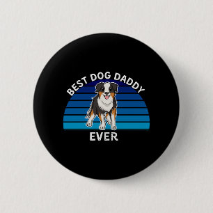 Funny Australian shepherdog best dog dad jemals Button
