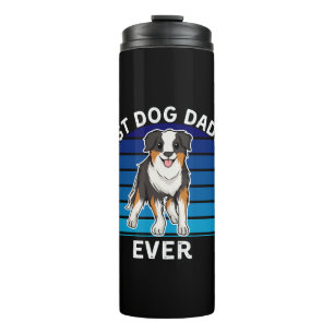 Funny Australian shepherdog best dog dad jemals Thermosbecher