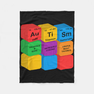 Funny Autism Awareness Elements Periodic Table Che Fleecedecke