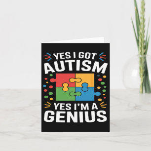 Funny Autism Awareness Kids Autistic Puzzle Autism Karte