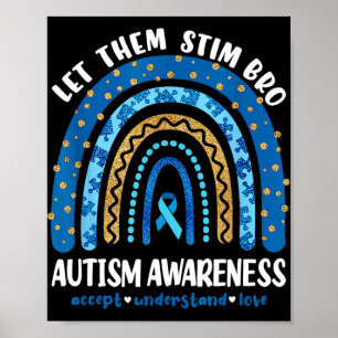 Funny Autism Awareness Month Just Lass ihnen Stim Poster