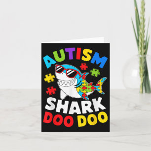 Funny Autism Shark Puzzle Awareness Day Niedlich f Karte