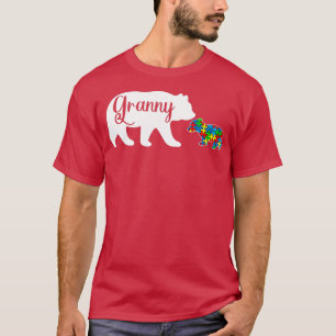 Funny Autismus Awarenes Granny Bear Familie Autist T-Shirt