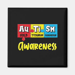 Funny Autismus Bewusstsein Puzzle Chemical Periodi Magnet