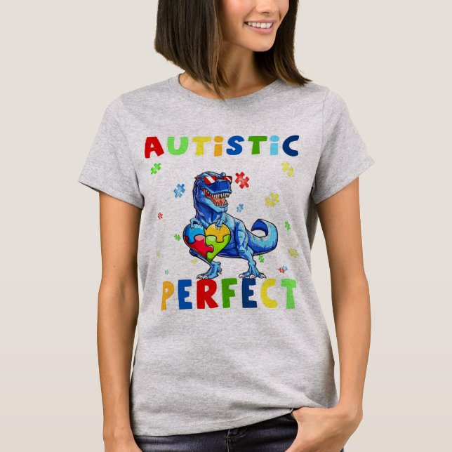 Funny Autismus zitiert "Gesellschaft sagt, ich bin T-Shirt (Vorderseite)