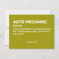 Funny Auto Mechanic Definition Geschenk