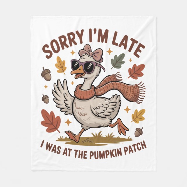 Funny Autumn Goose Fleecedecke (Vorderseite)