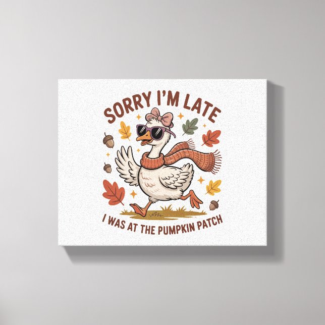Funny Autumn Goose Leinwanddruck (Vorderseite)
