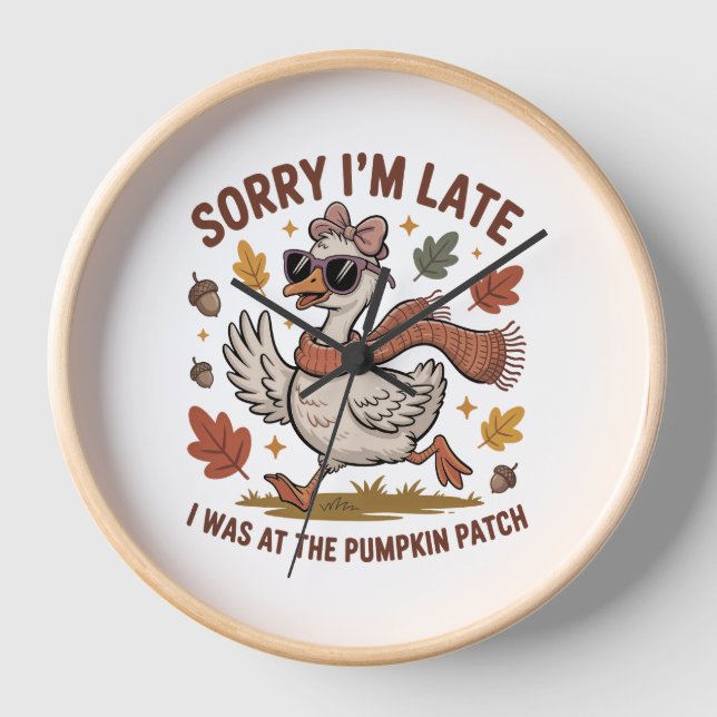 Funny Autumn Goose Uhr (Vorderseite)