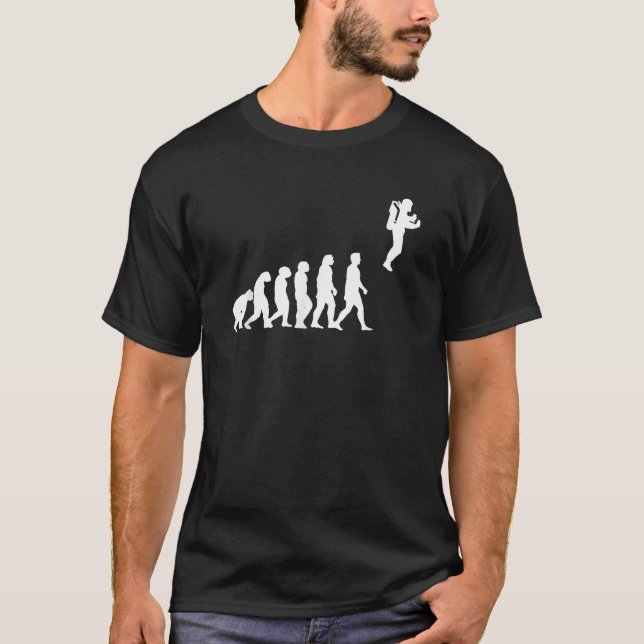 Funny Aviation Rocket Flying Evolution T-Shirt (Vorderseite)
