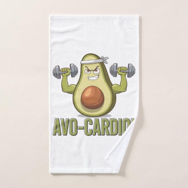 Funny Avo-Cardio Avocado Fitness Design Handtuch (Handtuch)