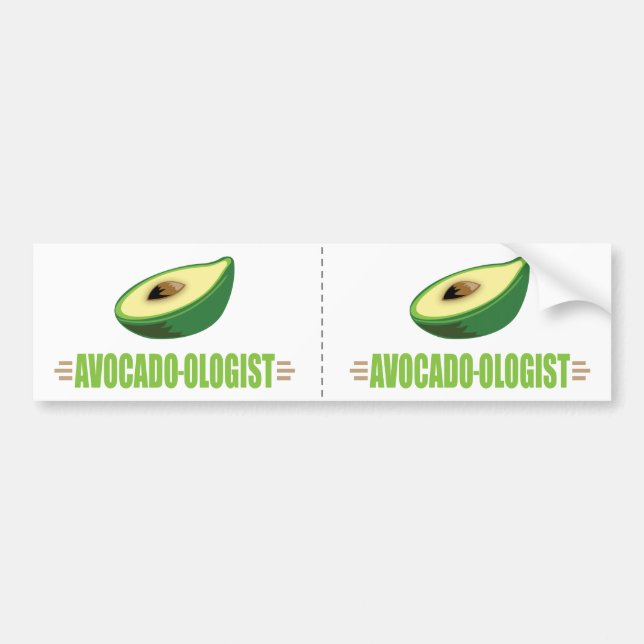 Funny Avocado Autoaufkleber (Vorne)