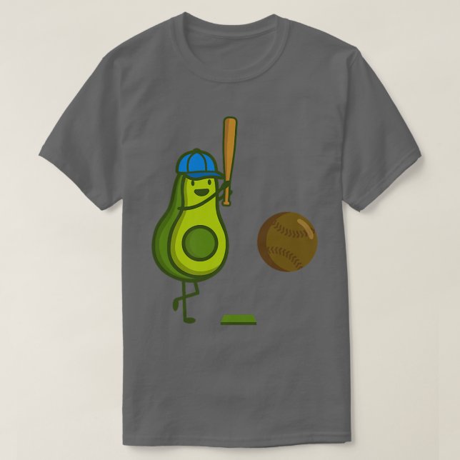 Funny Avocado Baseball T-Shirt (Design vorne)
