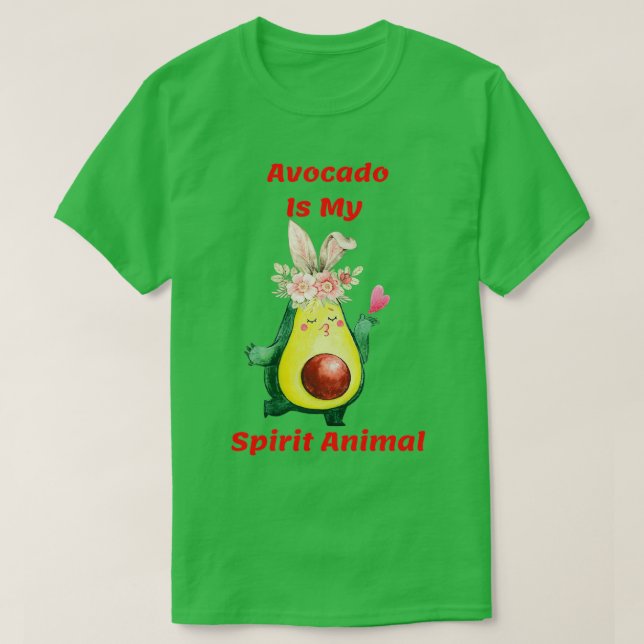 Funny Avocado ist mein Geist Tiersonnige Ohren T-Shirt (Design vorne)
