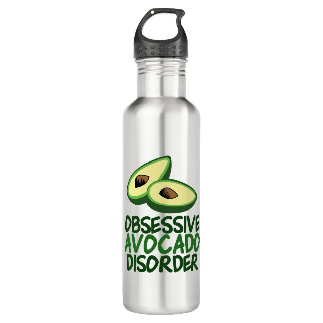 Funny Avocado Lover Edelstahlflasche (Vorderseite)